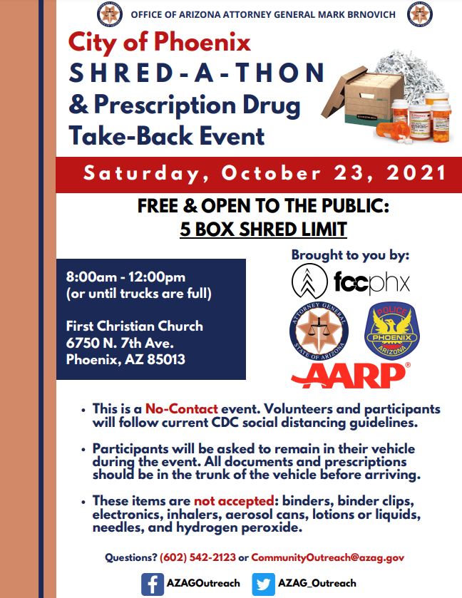ShredAThon and Prescription Drug TakeBack Event this Weekend in